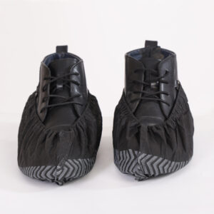 Dr. America® Anti-Skid Disposable Shoe Cover | 100 Pcs | Medical Grade | Non-Woven | Black | Universal Size | Slip Resistant for Hospital, Laboratory, Cleanroom, Industry & Home Use (Black)