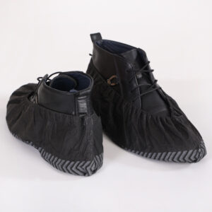 Dr. America® Anti-Skid Disposable Shoe Cover | 100 Pcs | Medical Grade | Non-Woven | Black | Universal Size | Slip Resistant for Hospital, Laboratory, Cleanroom, Industry & Home Use (Black)